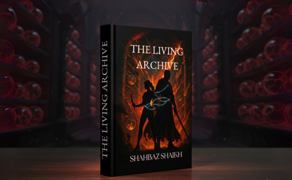 The Living Archive book cover - dark fantasy novel